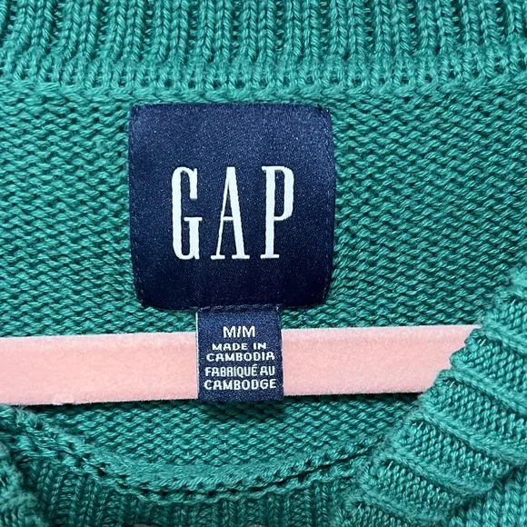 GAP Women's Green Crewneck Sweater - Picture 2 of 6